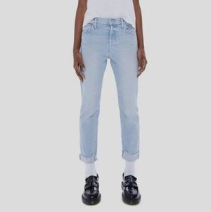 MOTHER The Scrapper Cuff Ankle Fray Jeans (Lonely Hearts Club), Size 27